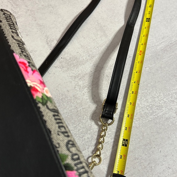 Juicy Couture | Word On The Street Rose Logo Print Satchel Bag Y2K - Picture 15 of 16